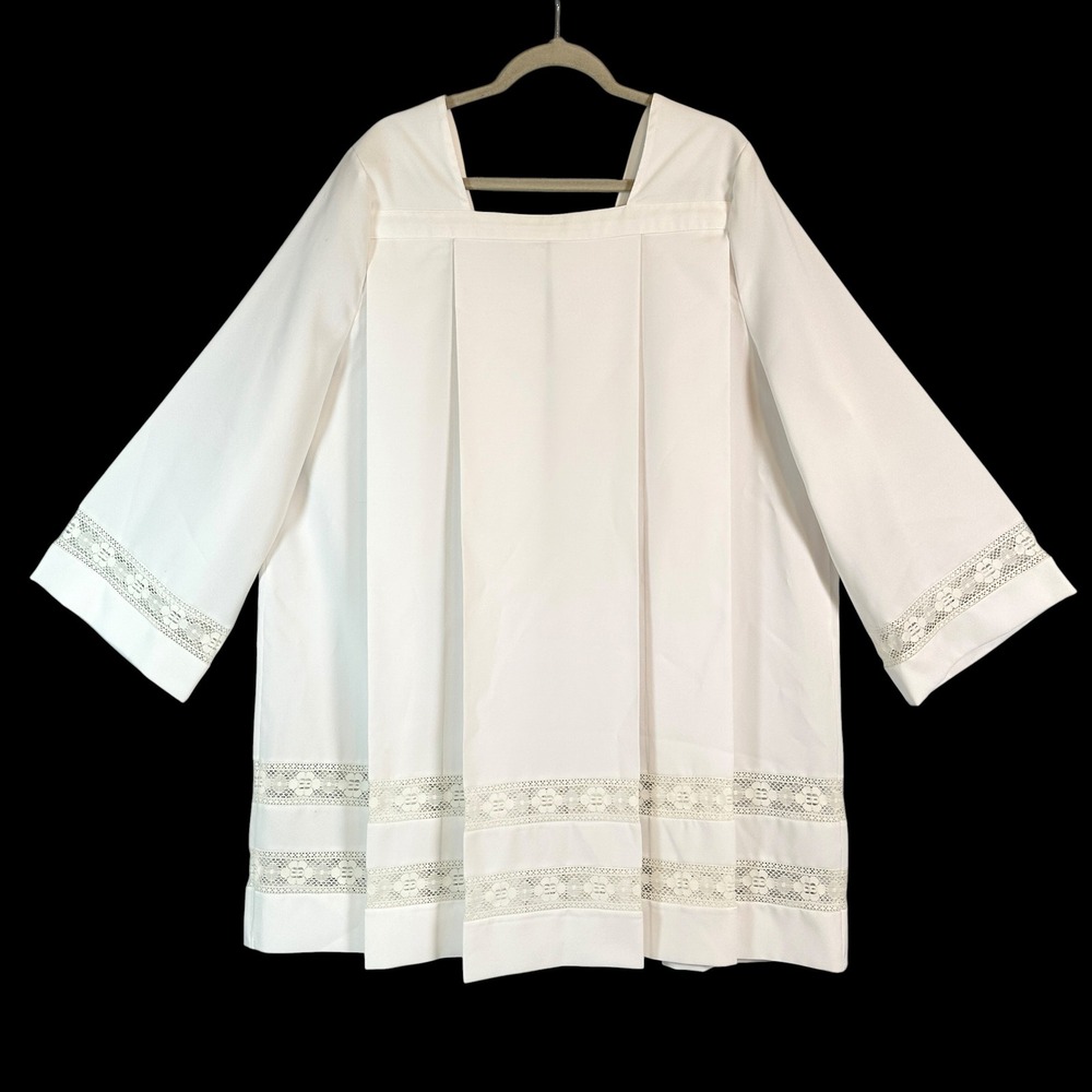 Murphy Robes Unisex Surplice White Lace Trim Liturgical Clergy Vestment